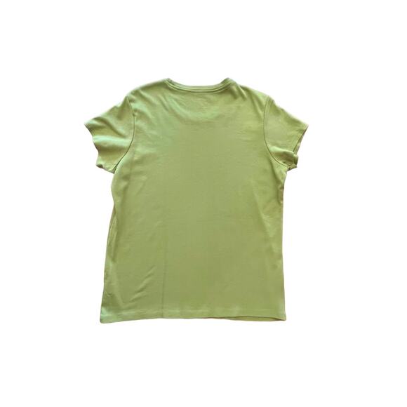 Grace Tee Size 1X Solid Green Pima Cotton Fitted Short Sleeve - Picture 2 of 7
